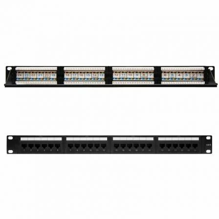 Nanocable Patch Panel 24 Puertos RJ45 Cat.6 UTP 19 Pulgadas 1U